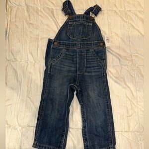 NWT baby boy jean overalls size 18-24 months